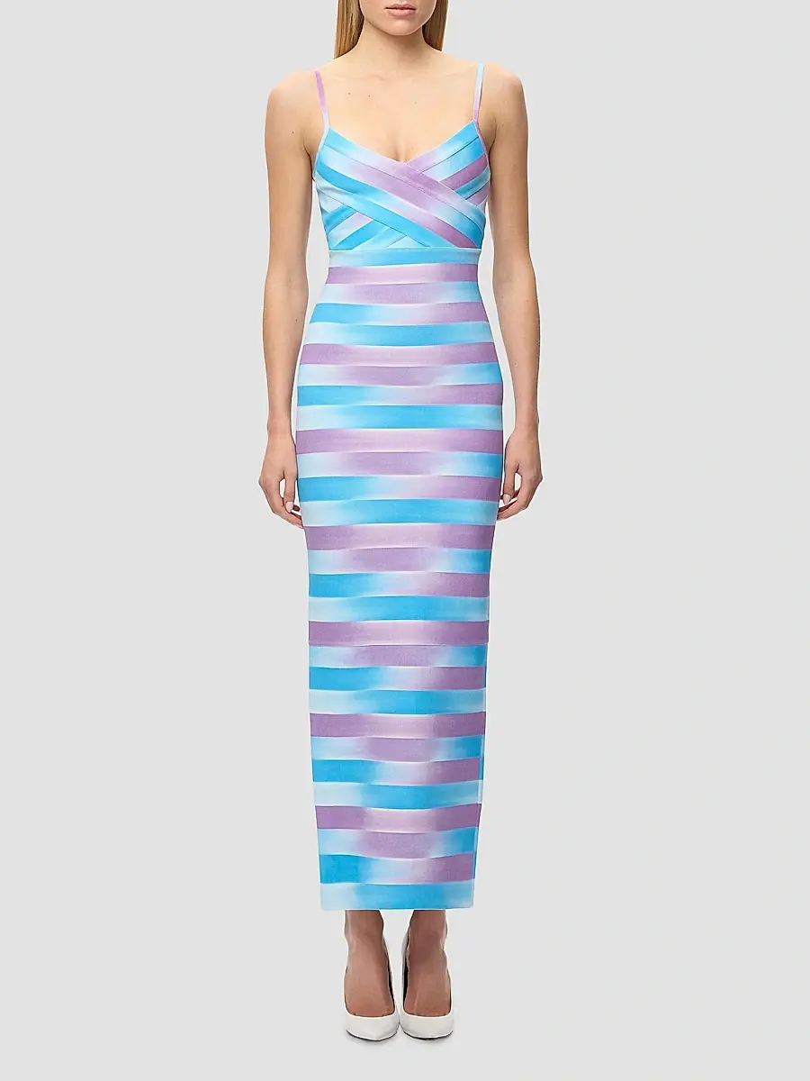 Hervé Léger Women's The Cara Ombré Stripe Gown | Thumbnail 3 Hervé Léger Women's The Cara Ombré Stripe Gown | Thumbnail 3
