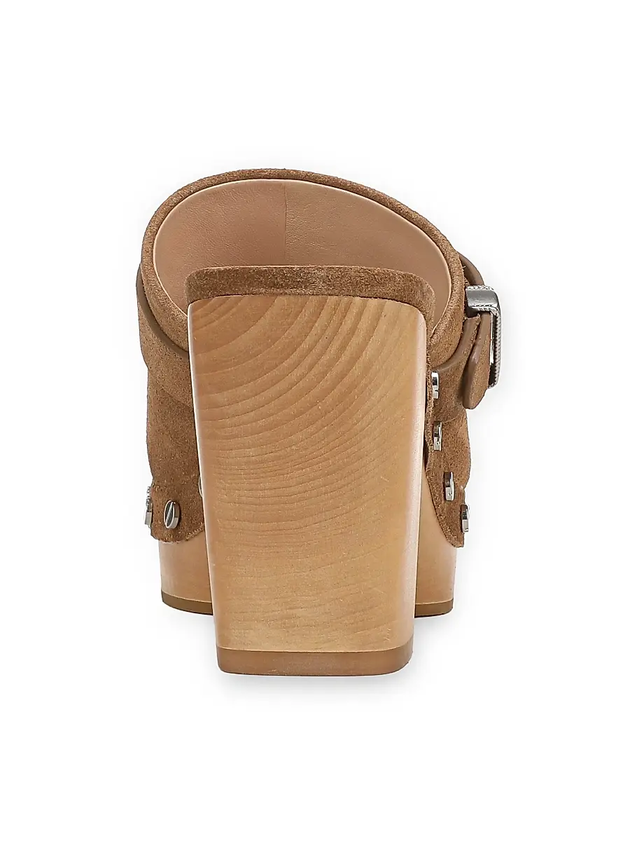 Veronica Beard Women's Larken 85MM Suede Clogs | Thumbnail 3 Veronica Beard Women's Larken 85MM Suede Clogs | Thumbnail 3
