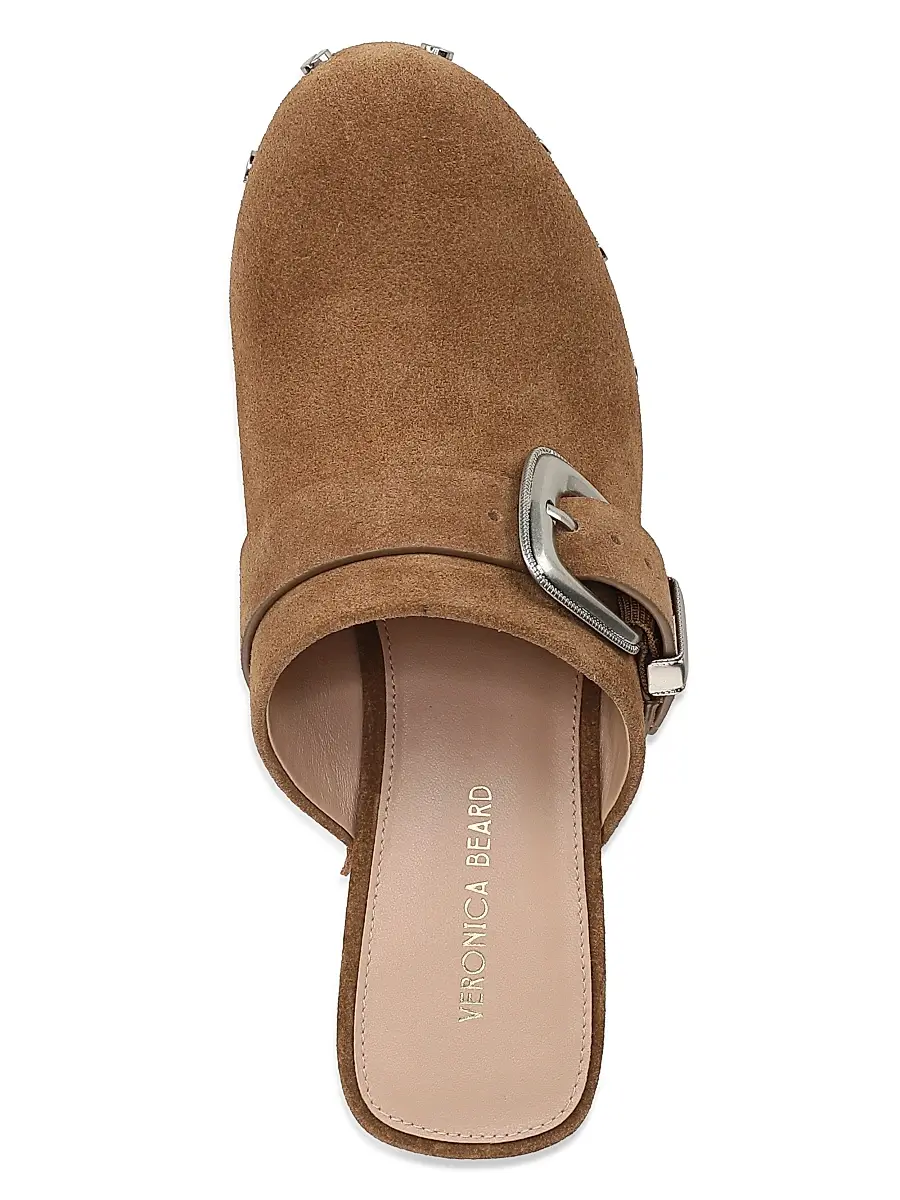Veronica Beard Women's Larken 85MM Suede Clogs | Thumbnail 4 Veronica Beard Women's Larken 85MM Suede Clogs | Thumbnail 4