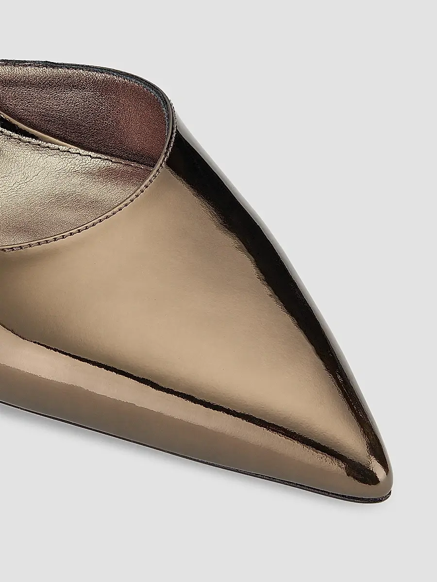 Stuart Weitzman Women's Stuart Power 85MM Patent Leather Mules | Thumbnail 5