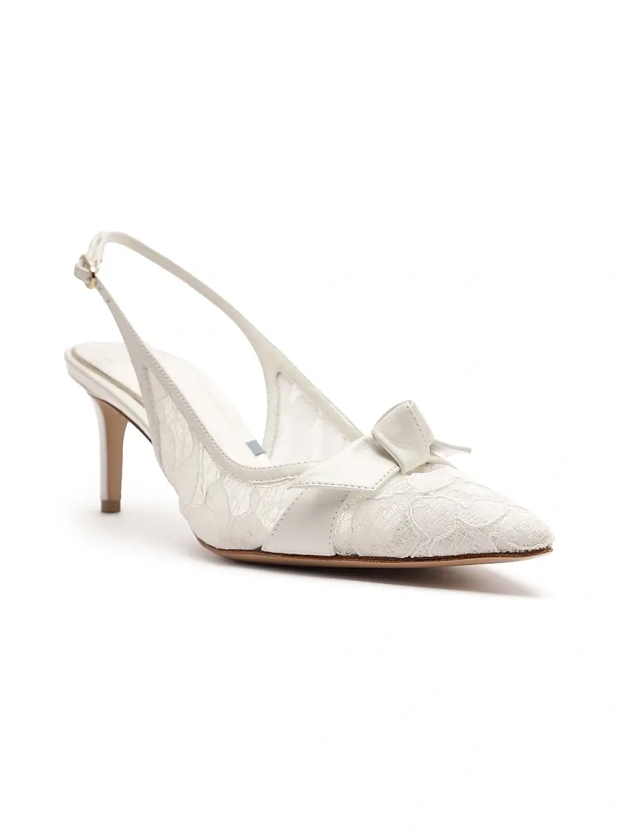 Alexandre Birman Women's Clarita Classic 60MM Lace Slingback Pumps | Thumbnail 2 Alexandre Birman Women's Clarita Classic 60MM Lace Slingback Pumps | Thumbnail 2