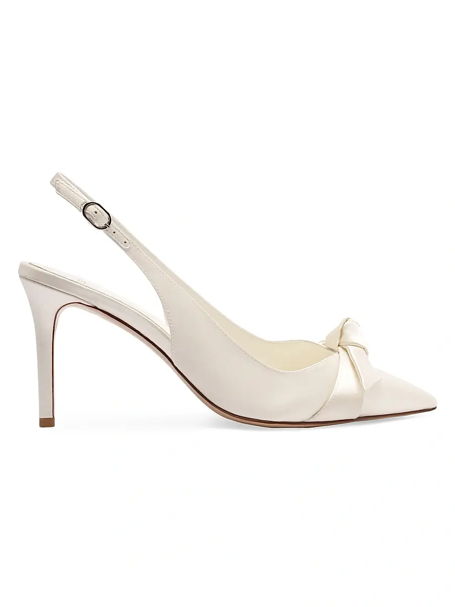 Alexandre Birman Women's Clarita Classic 5MM Leather Slingback Pumps - Bianco | Image 1 Alexandre Birman Women's Clarita Classic 5MM Leather Slingback Pumps - Bianco | Image 1