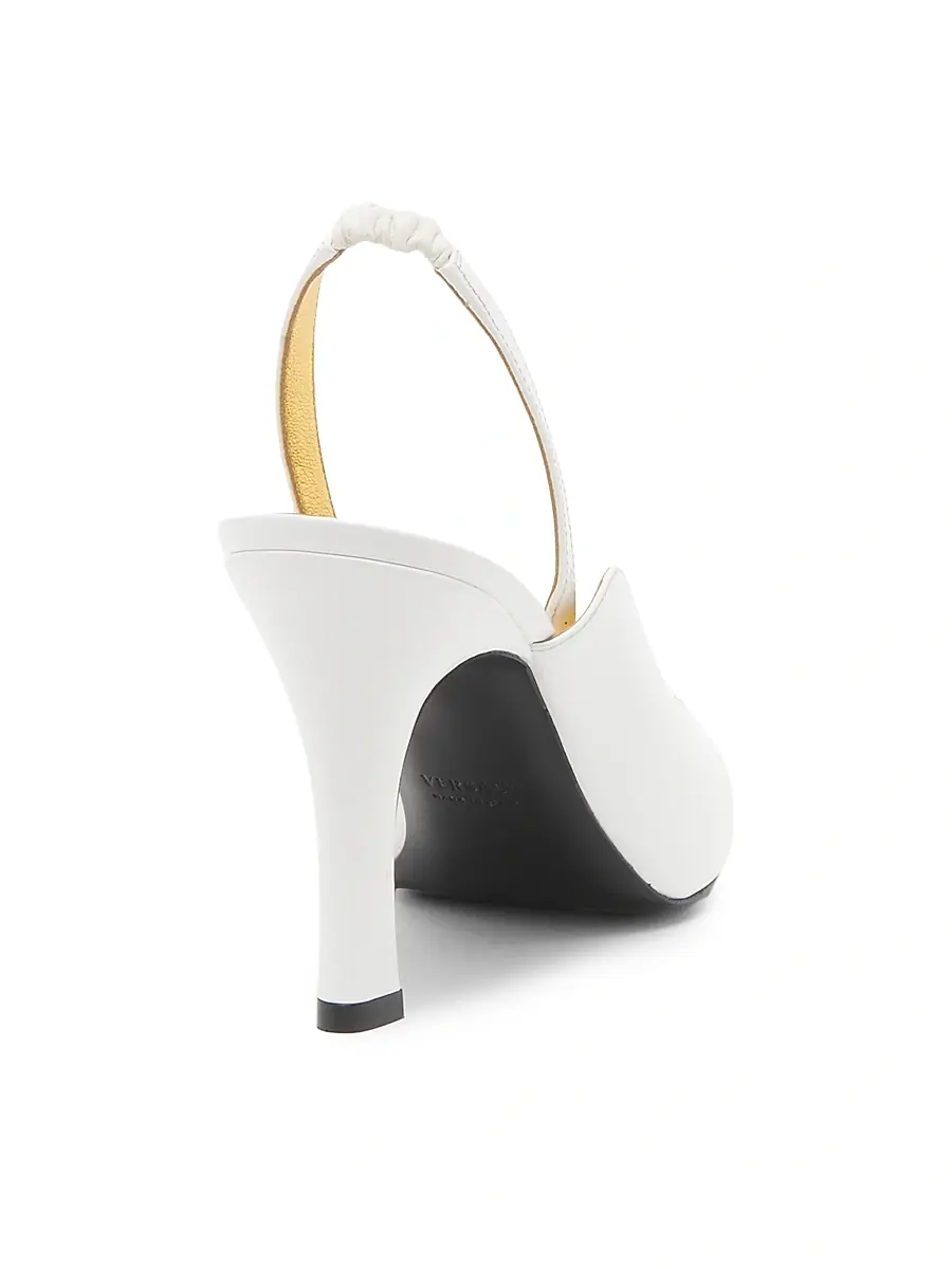 Versace Women's 90MM Medusa-Detail Leather Slingback Pumps | Thumbnail 3 Versace Women's 90MM Medusa-Detail Leather Slingback Pumps | Thumbnail 3