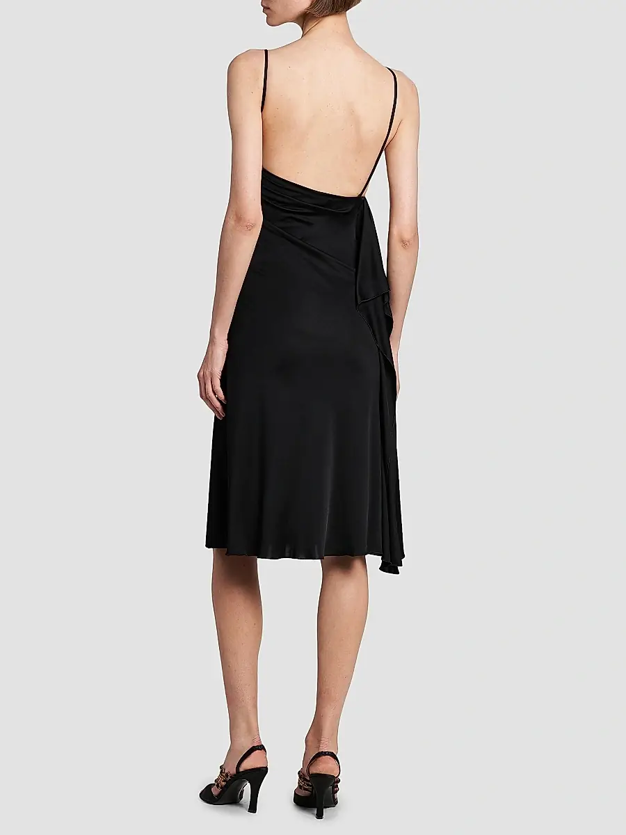 Versace Women's La Vacanza Draped Jersey Cocktail Dress | Thumbnail 5 Versace Women's La Vacanza Draped Jersey Cocktail Dress | Thumbnail 5