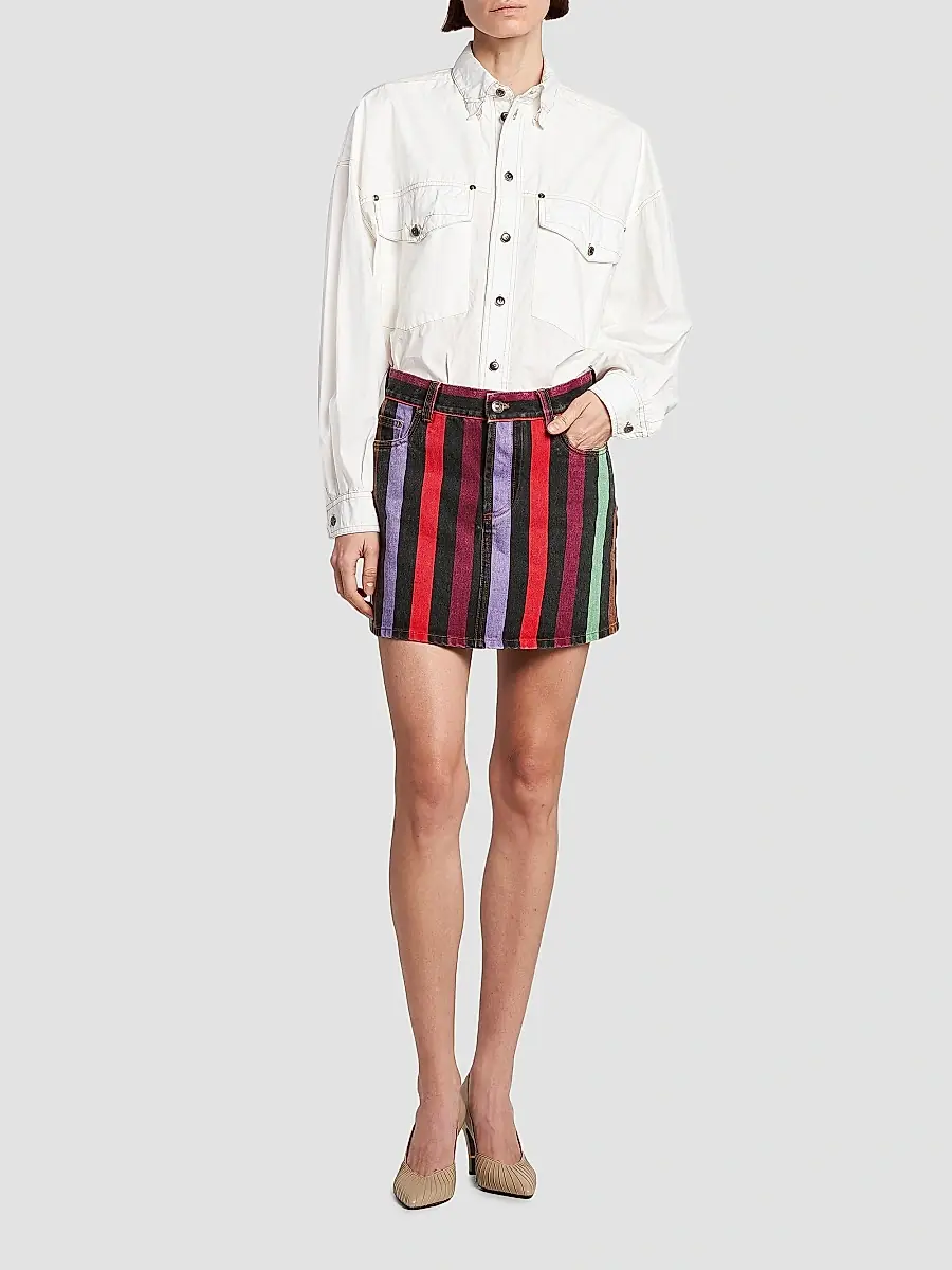 Versace Women's La Vacanza Cotton Poplin Utility Shirt | Thumbnail 2