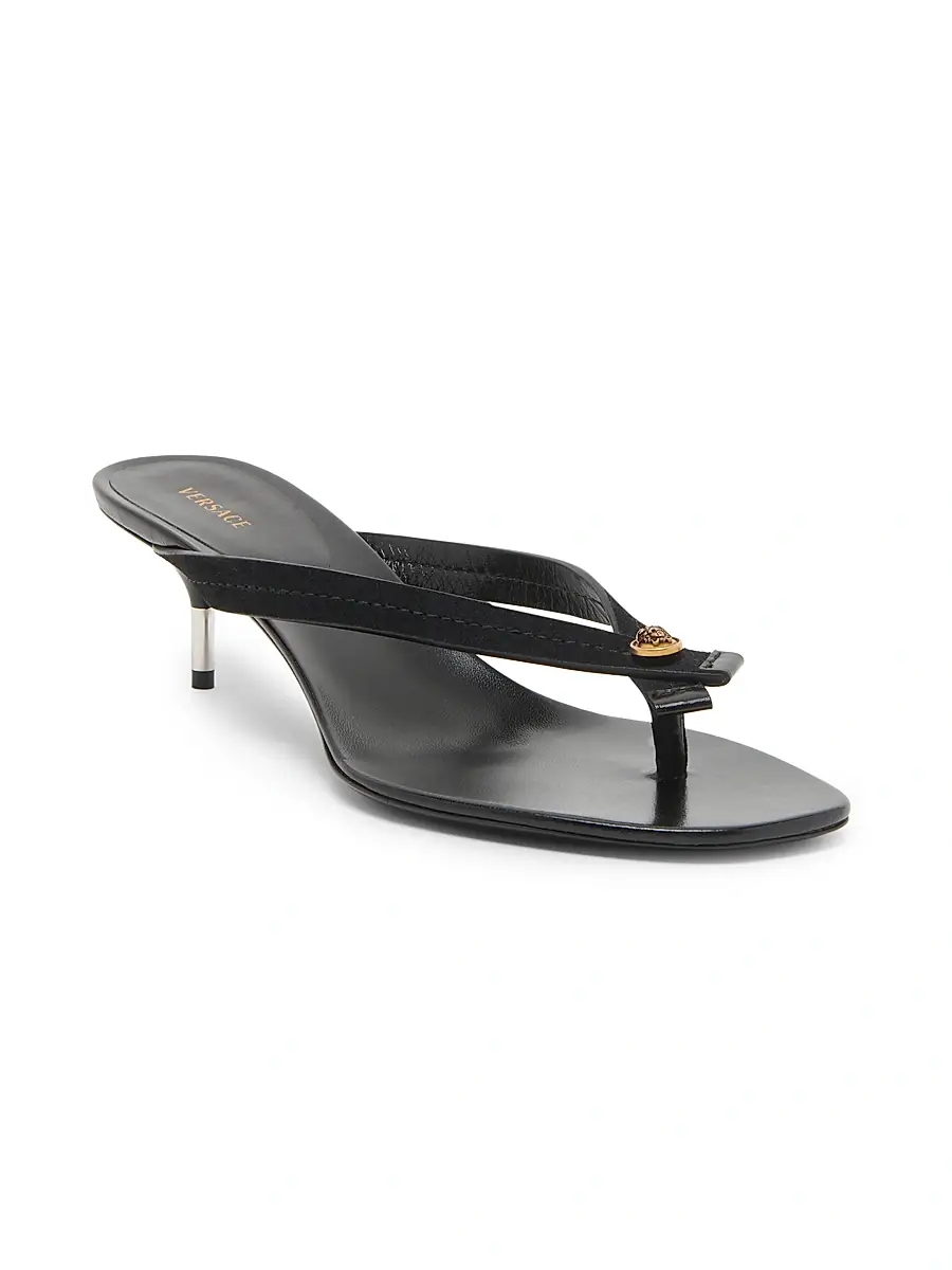 Versace Women's 50MM Medusa Leather Sandals | Thumbnail 2 Versace Women's 50MM Medusa Leather Sandals | Thumbnail 2
