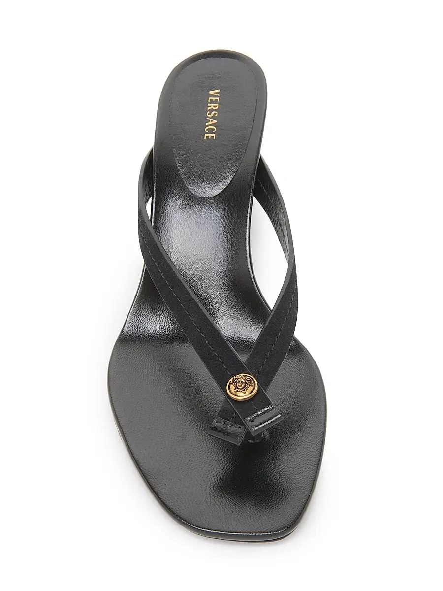 Versace Women's 50MM Medusa Leather Sandals | Thumbnail 4 Versace Women's 50MM Medusa Leather Sandals | Thumbnail 4