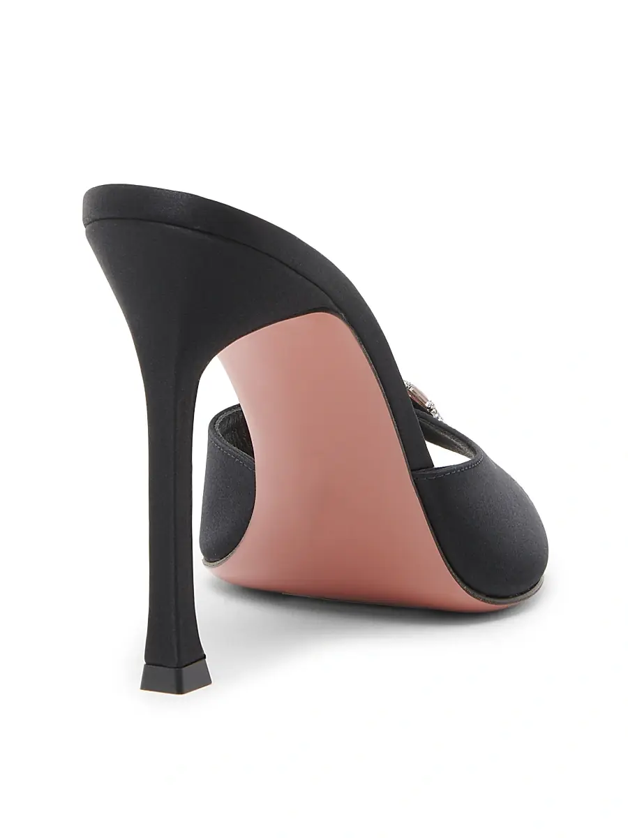 Amina Muaddi Women's Mini Camelia 105MM Crystal-Embellished Silk Mules | Thumbnail 3 Amina Muaddi Women's Mini Camelia 105MM Crystal-Embellished Silk Mules | Thumbnail 3