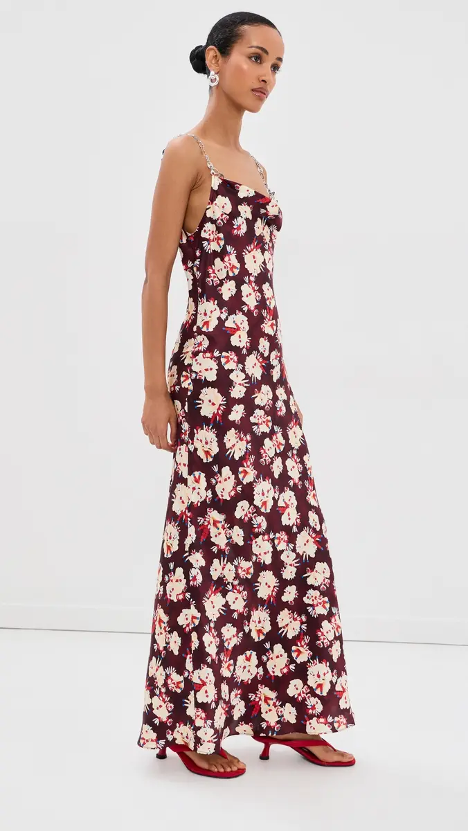 Rabanne Floral Silk Dress | Thumbnail 4 Rabanne Floral Silk Dress | Thumbnail 4