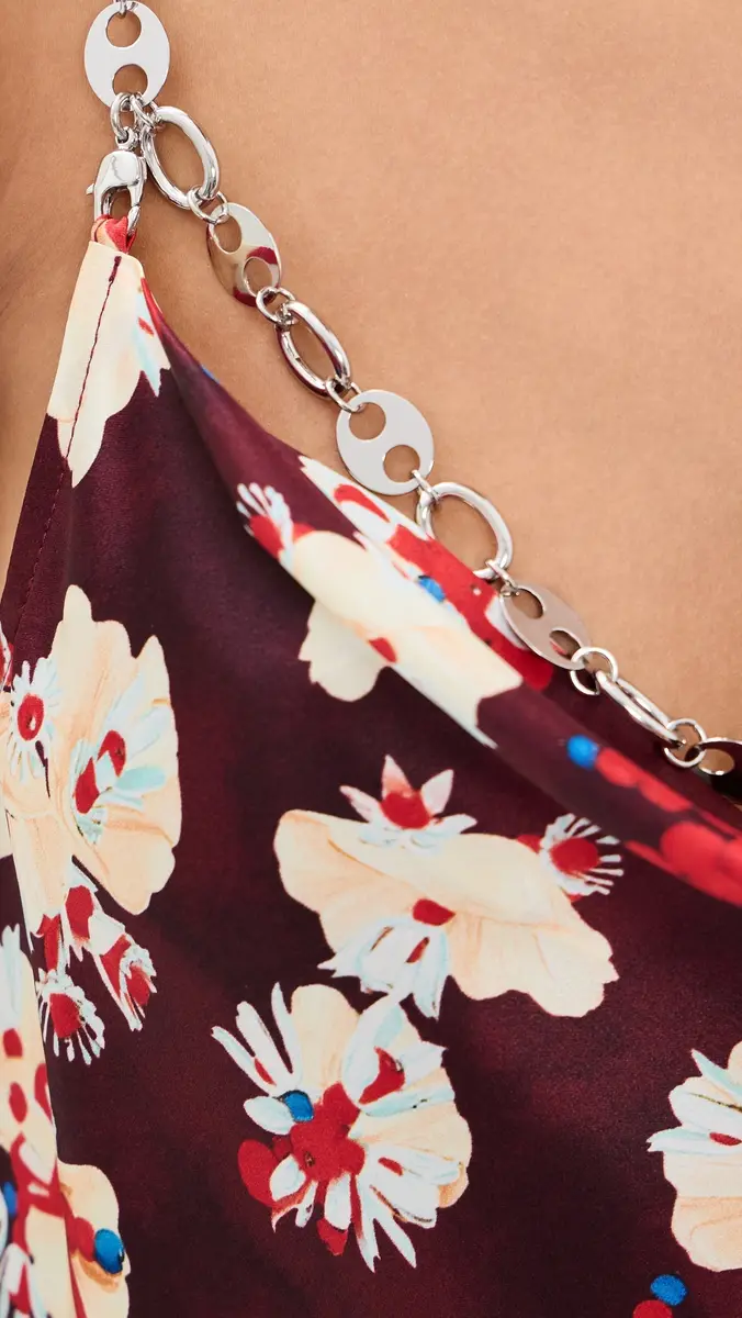 Rabanne Floral Silk Dress | Thumbnail 6 Rabanne Floral Silk Dress | Thumbnail 6