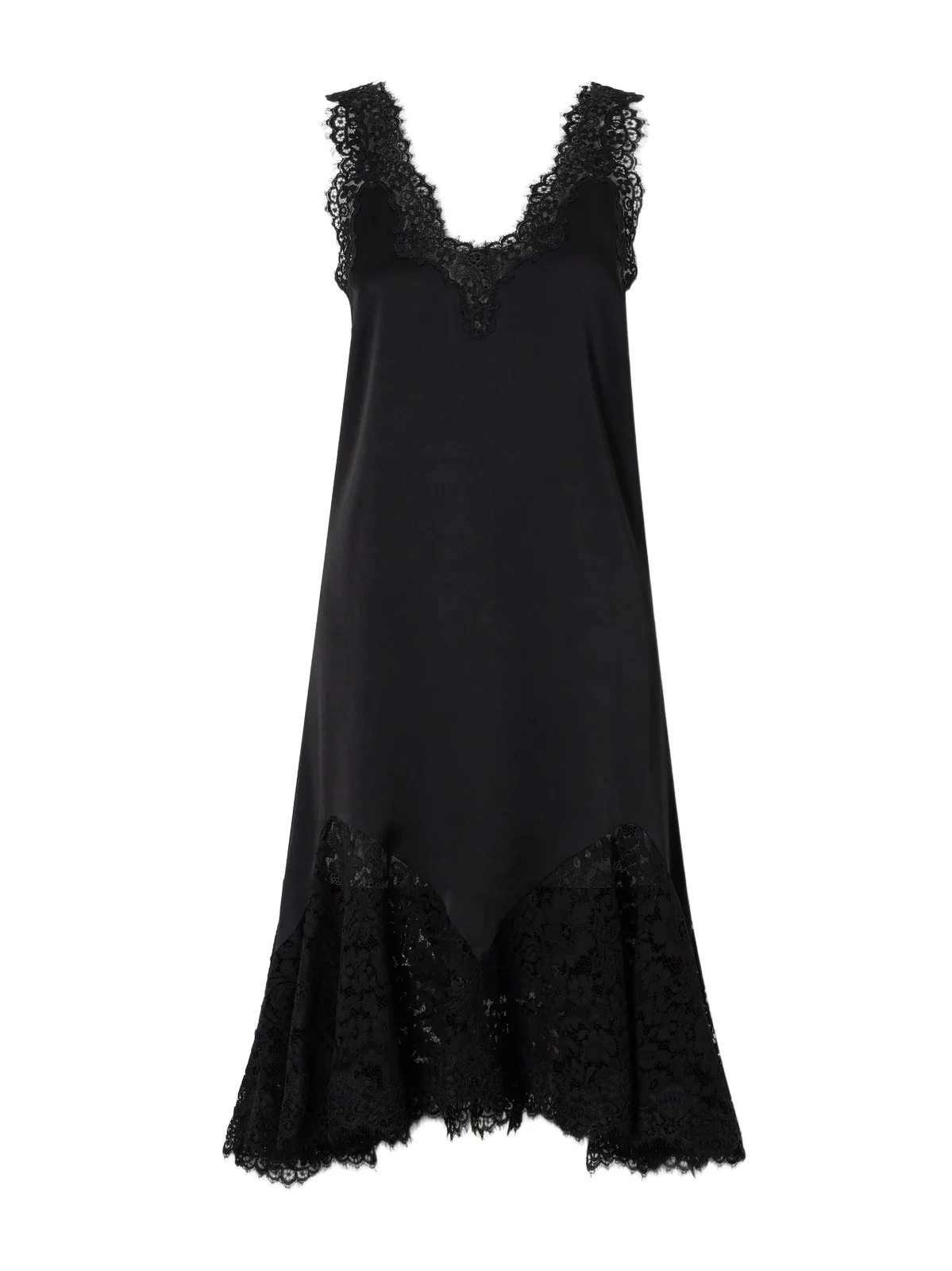 Lace-trimmed Satin Mini Dress Lace-trimmed Satin Mini Dress
