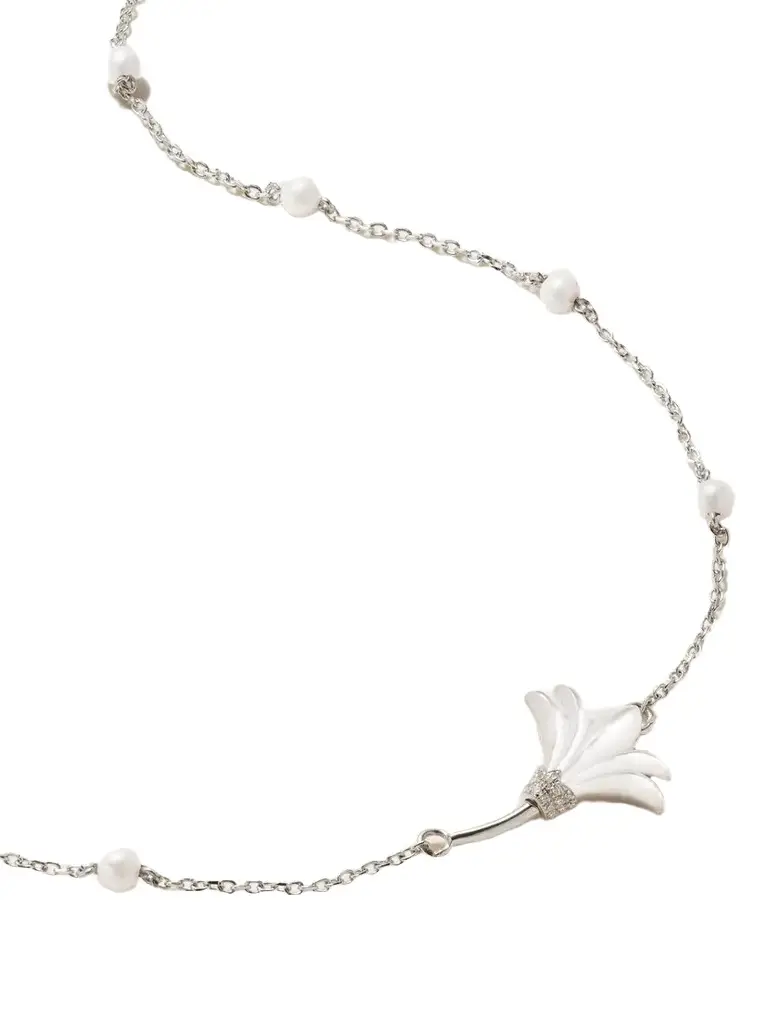 L’Atelier Nawbar Psychedeliah 18-karat White Gold, Diamond And Mother-of-pearl Necklace | Image 1 L’Atelier Nawbar Psychedeliah 18-karat White Gold, Diamond And Mother-of-pearl Necklace | Image 1