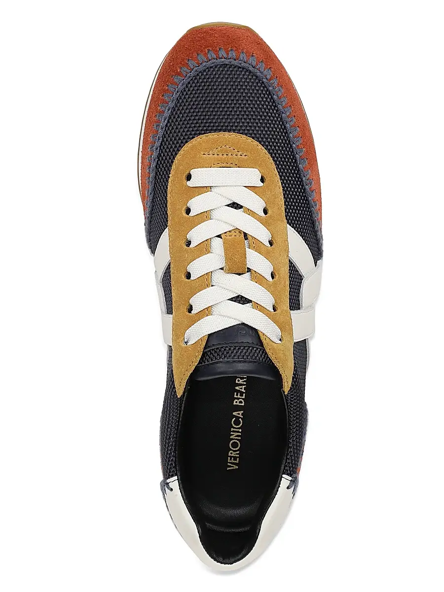 Veronica Beard Women's Penrose 25MM Whipstitch Colorblocked Sneakers | Thumbnail 4
