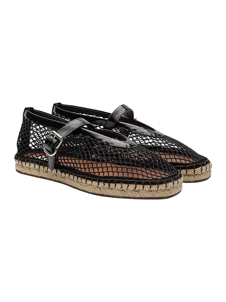 Fishnet Espadrille Flat