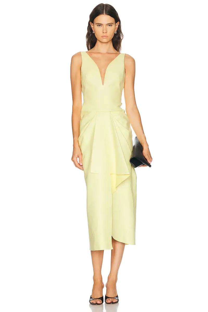 Givenchy V-Neck Leather Dress | Image 1 Givenchy V-Neck Leather Dress | Image 1