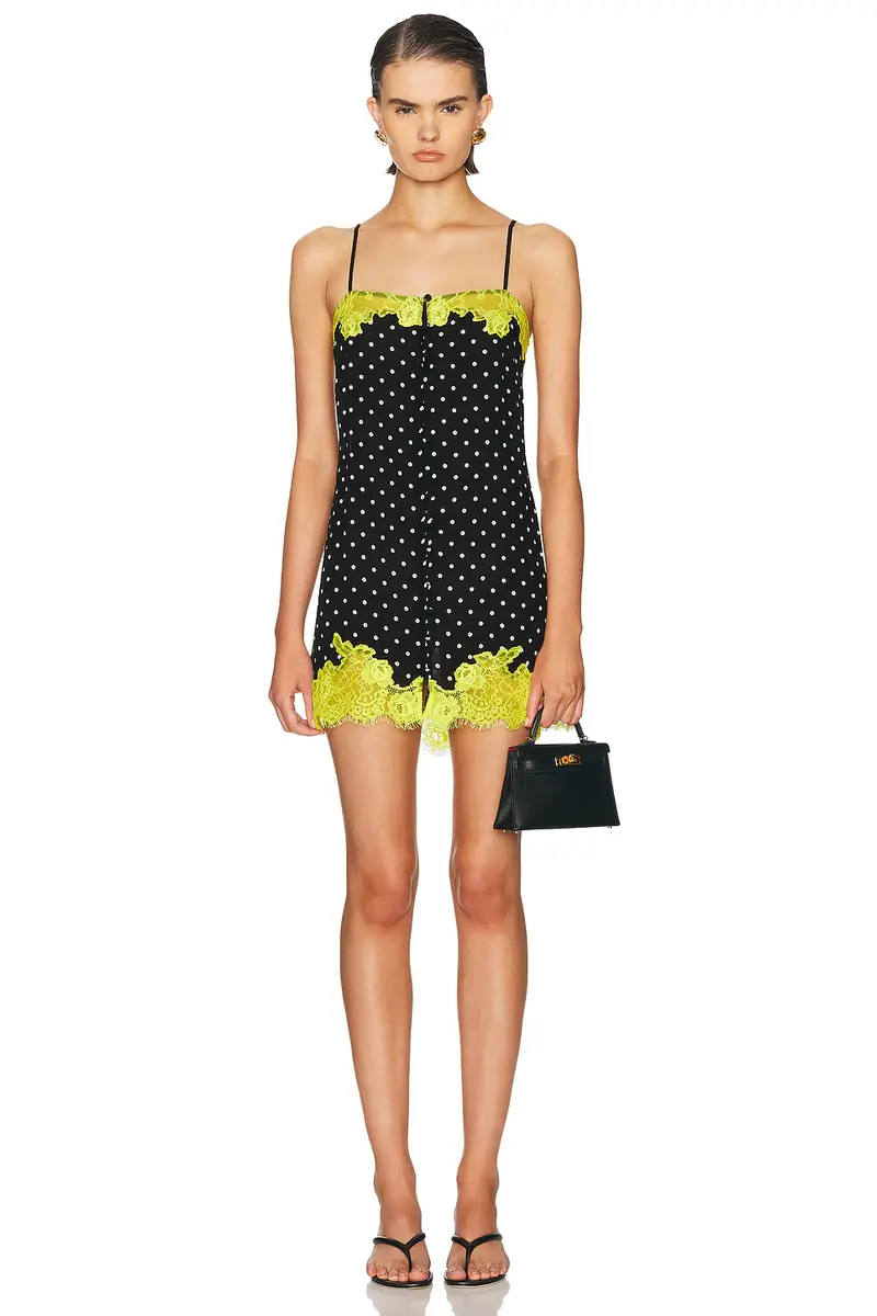 Fleur du Mal Juliet Lace Button Slip Dress | Image 1 Fleur du Mal Juliet Lace Button Slip Dress | Image 1