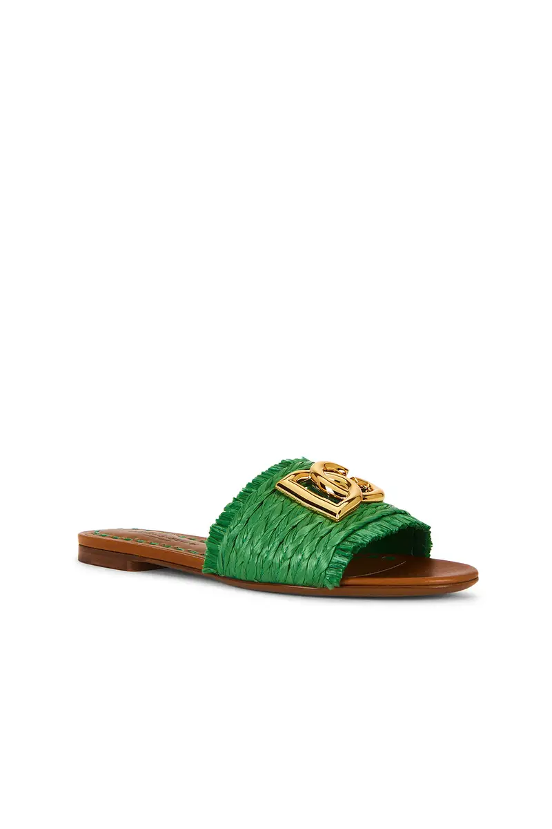 Dolce & Gabbana Raffia Flat Slide | Thumbnail 2 Dolce & Gabbana Raffia Flat Slide | Thumbnail 2