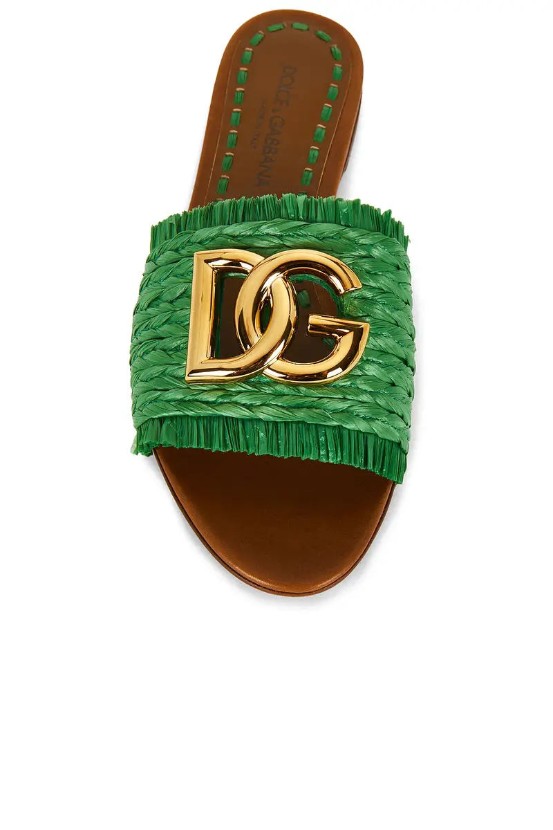 Dolce & Gabbana Raffia Flat Slide | Thumbnail 4 Dolce & Gabbana Raffia Flat Slide | Thumbnail 4