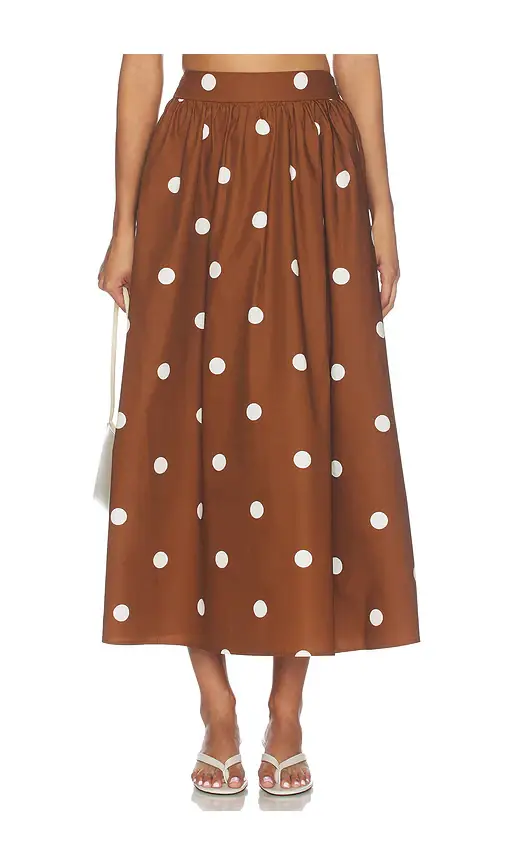 Polka Dot Poplin Midi Skirt Polka Dot Poplin Midi Skirt