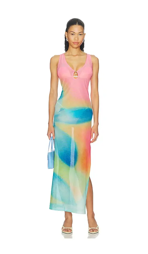 Kulani Kinis Plunge Mesh Maxi Dress | Image 1 Kulani Kinis Plunge Mesh Maxi Dress | Image 1