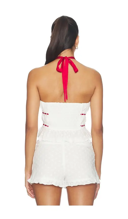 MAJORELLE Alessia Embroidered Halter Top | Thumbnail 3