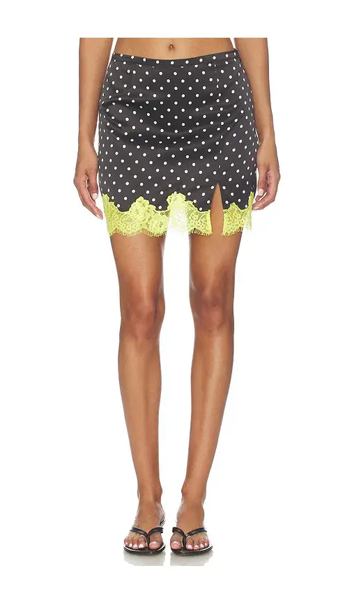 Fleur du Mal Juliet Lace Dotted Slip Skirt | Image 1 Fleur du Mal Juliet Lace Dotted Slip Skirt | Image 1