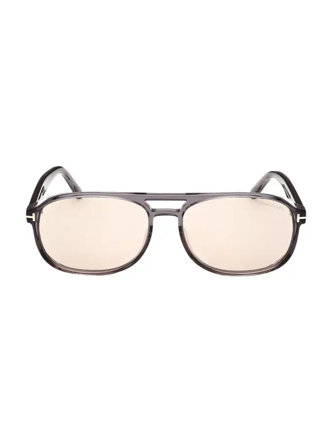 Grey Transparent Acetate Aviator Sunglasses Grey Transparent Acetate Aviator Sunglasses