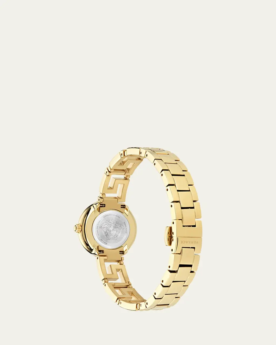 Versace 28mm Greca Goddess Watch with Bracelet Strap, Gold Plated | Thumbnail 4 Versace 28mm Greca Goddess Watch with Bracelet Strap, Gold Plated | Thumbnail 4