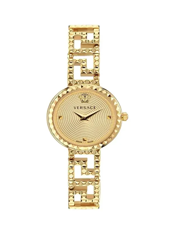 28mm Greca Goddess Watch with Bracelet Strap, Gold Plated