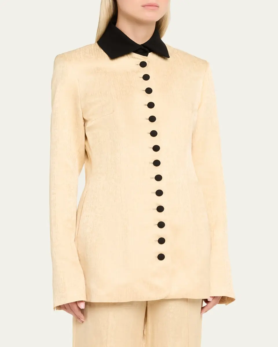 Rosie Assoulin Row Row Row Your Buttons Jacquard Jacket | Thumbnail 4 Rosie Assoulin Row Row Row Your Buttons Jacquard Jacket | Thumbnail 4