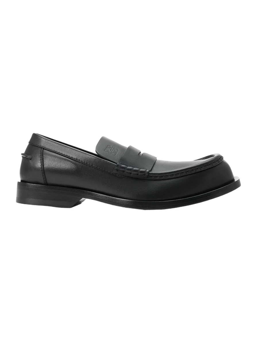 Loewe Men's Bobine Leather Penny Loafers