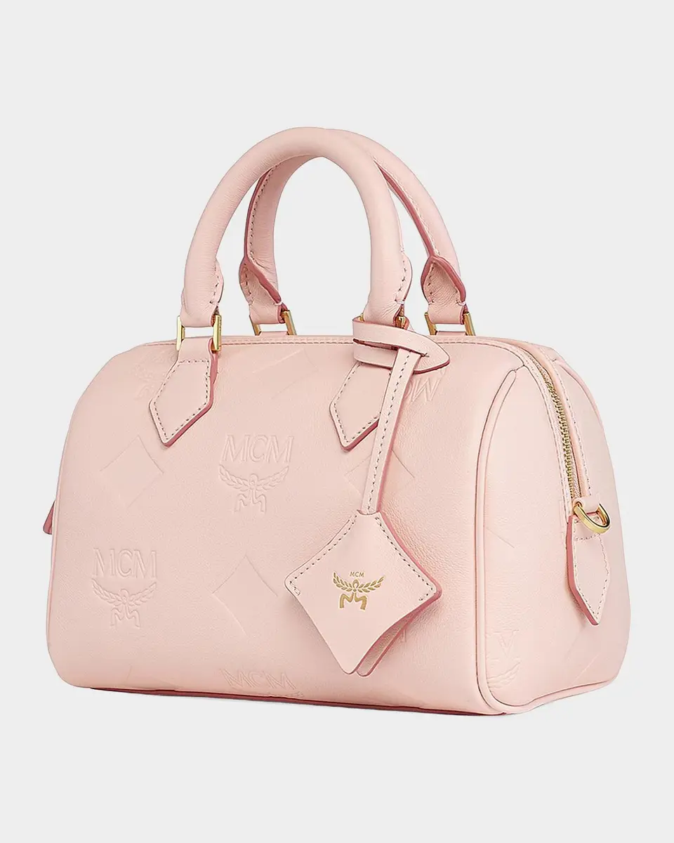 MCM Ella Boston Small Visetos Leather Crossbody Bag | Thumbnail 5 MCM Ella Boston Small Visetos Leather Crossbody Bag | Thumbnail 5