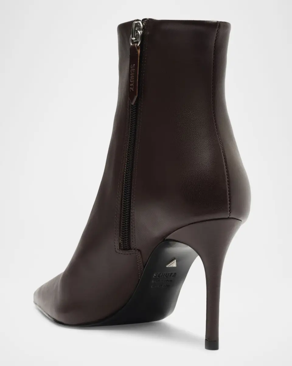 Schutz 85mm Mikki Leather Stiletto Zip Booties | Thumbnail 3 Schutz 85mm Mikki Leather Stiletto Zip Booties | Thumbnail 3