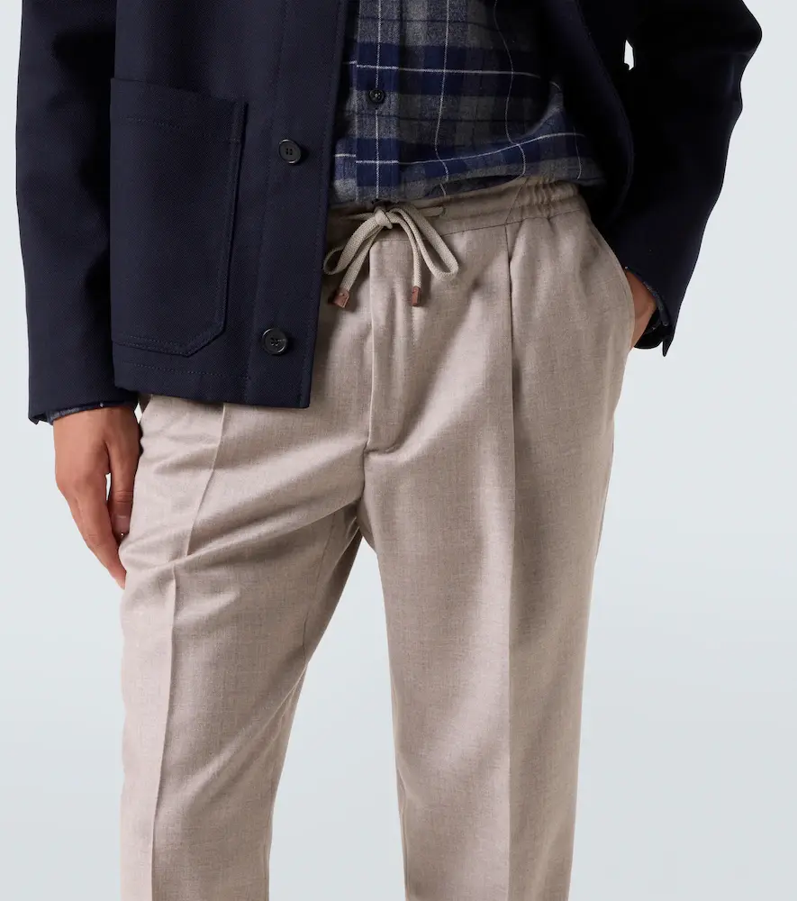 Slowear Virgin wool flannel slim pants | Thumbnail 5 Slowear Virgin wool flannel slim pants | Thumbnail 5