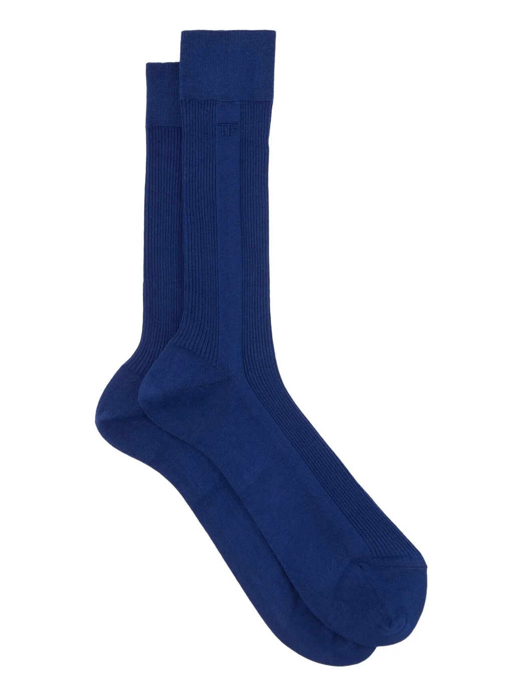 Ribbed-knit cotton socks