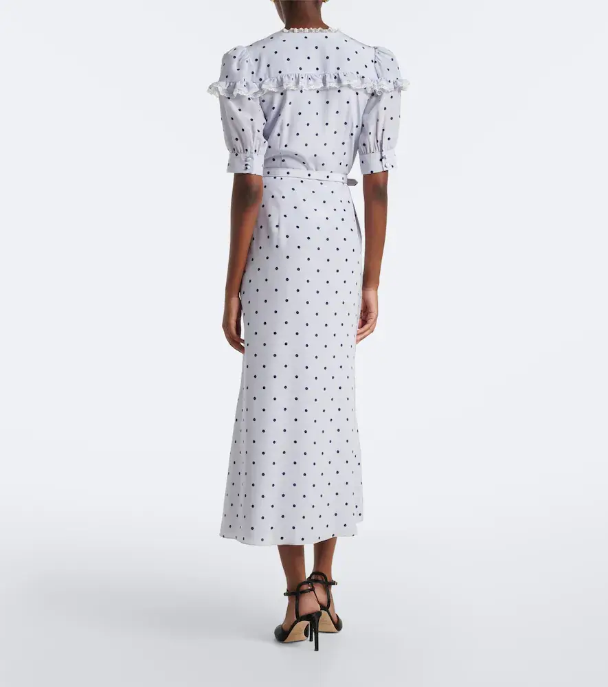 Alessandra Rich Belted polka-dot silk midi dress | Thumbnail 2 Alessandra Rich Belted polka-dot silk midi dress | Thumbnail 2