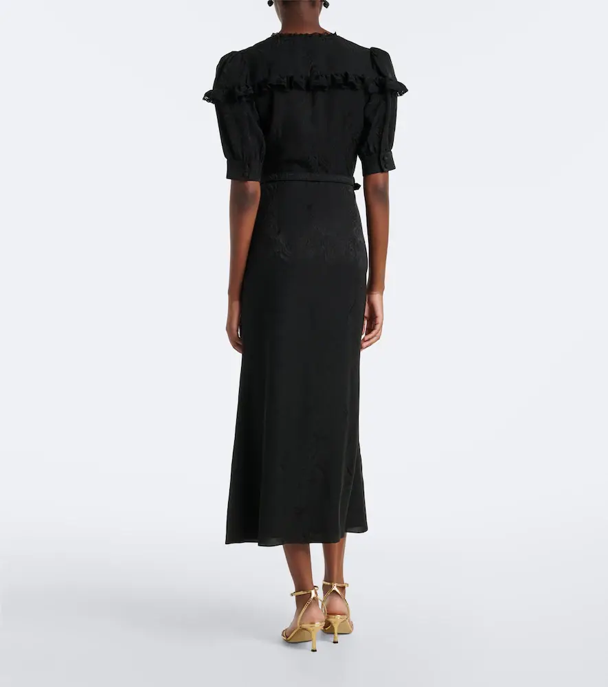 Alessandra Rich Belted silk jacquard midi dress | Thumbnail 3 Alessandra Rich Belted silk jacquard midi dress | Thumbnail 3