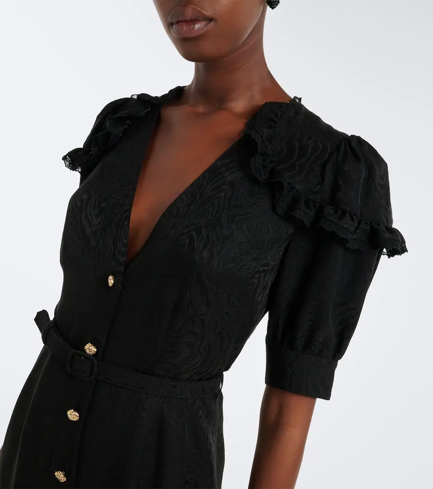 Alessandra Rich Belted silk jacquard midi dress | Thumbnail 4 Alessandra Rich Belted silk jacquard midi dress | Thumbnail 4