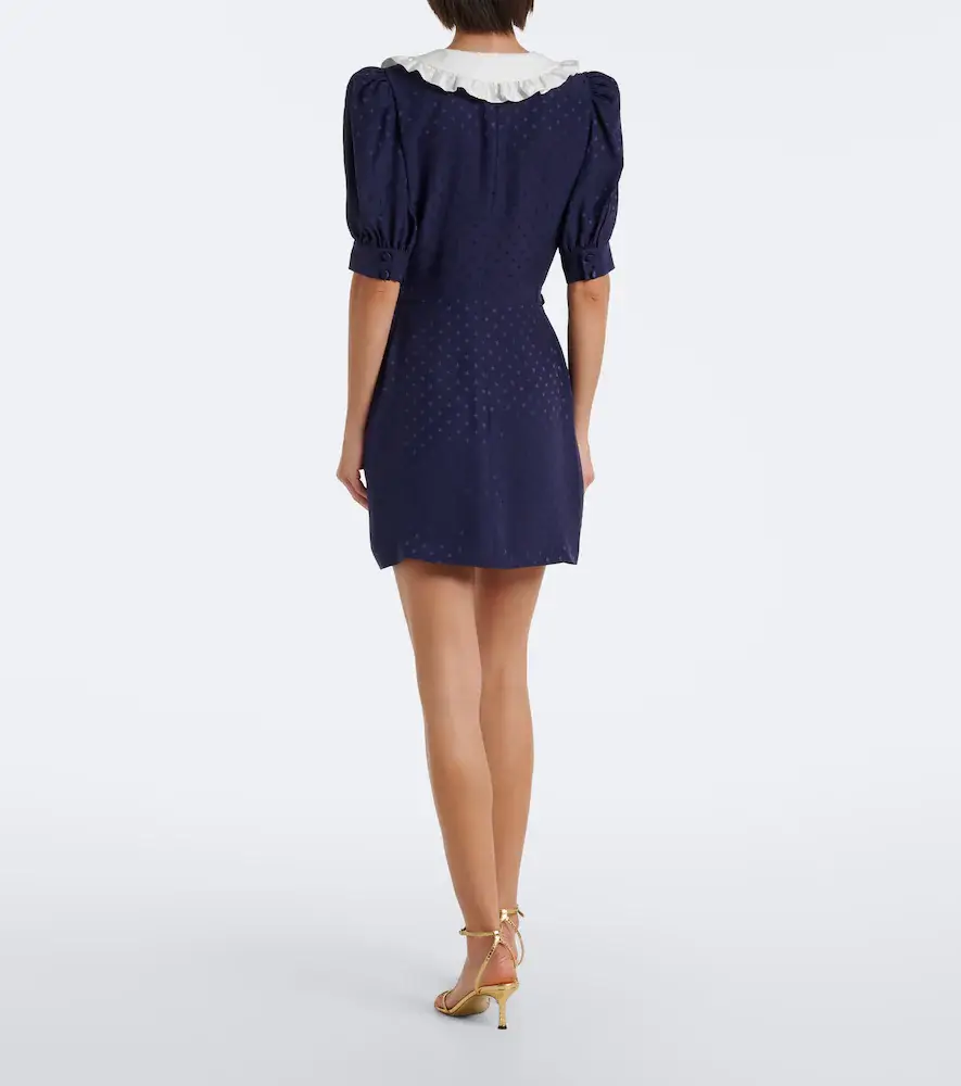 Alessandra Rich Belted silk jacquard minidress | Thumbnail 4 Alessandra Rich Belted silk jacquard minidress | Thumbnail 4