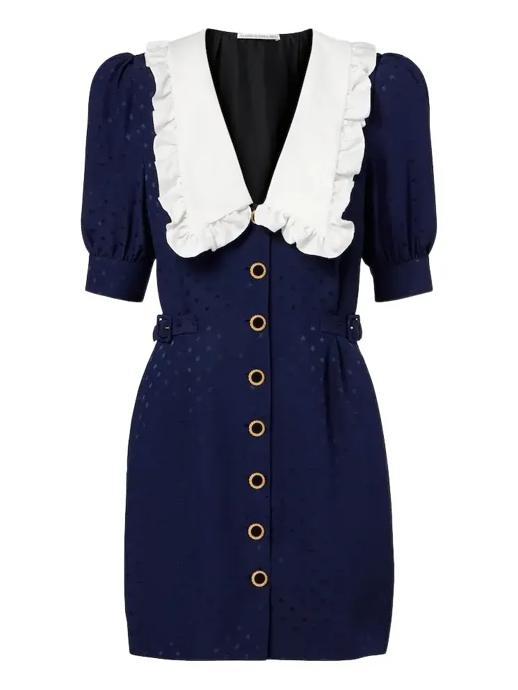 Belted silk jacquard minidress Belted silk jacquard minidress