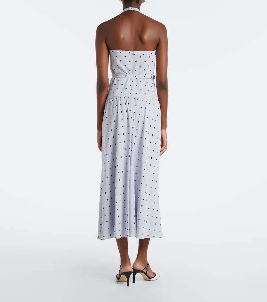 Alessandra Rich Belted polka-dot halterneck silk midi dress | Thumbnail 5 Alessandra Rich Belted polka-dot halterneck silk midi dress | Thumbnail 5