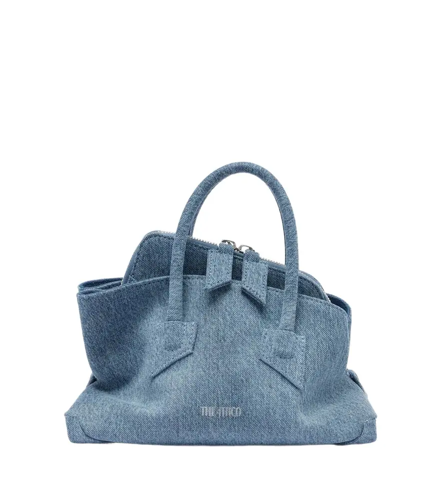 The Attico La Passeggiata Mini denim top-handle bag | Image 1 The Attico La Passeggiata Mini denim top-handle bag | Image 1