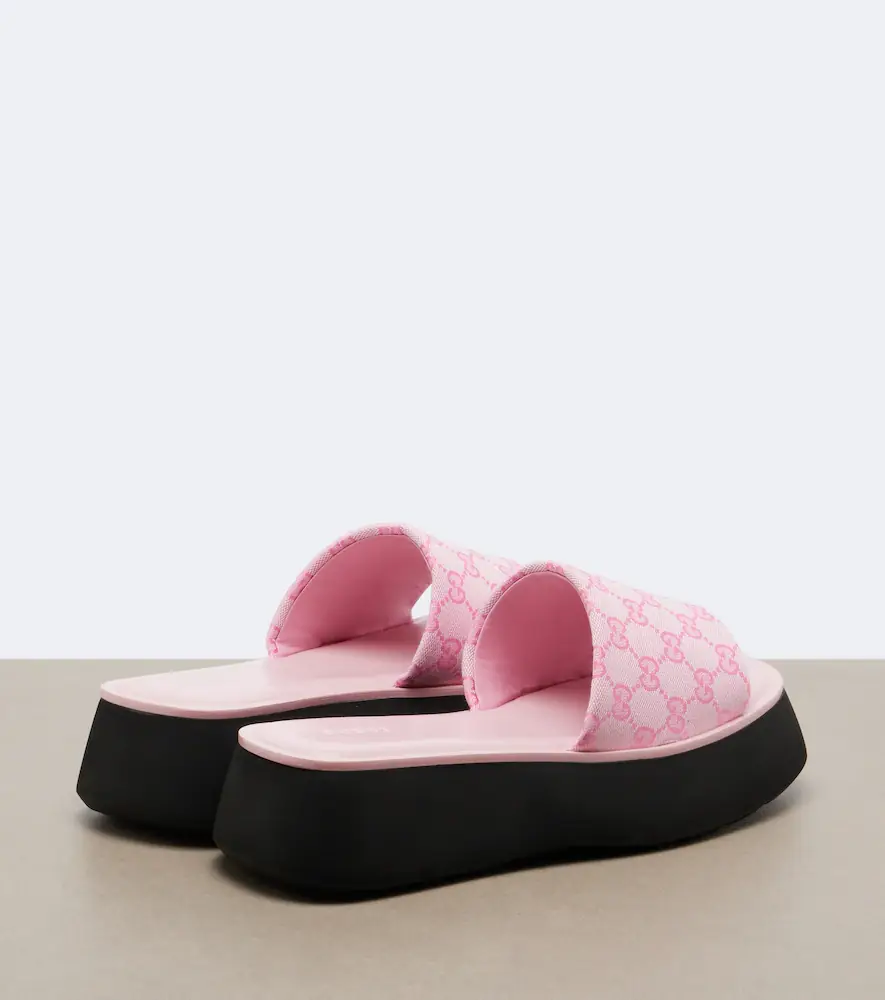 Gucci GG canvas platform slides | Thumbnail 3
