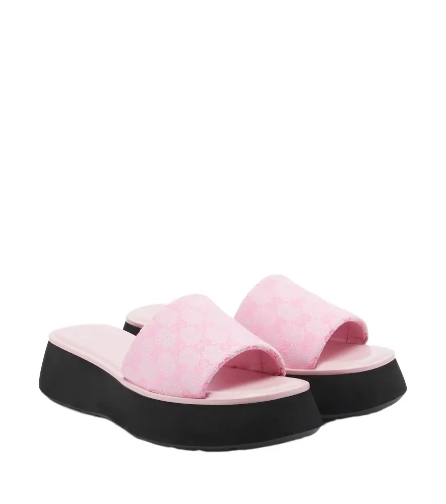 Gucci GG canvas platform slides | Image 1 Gucci GG canvas platform slides | Image 1