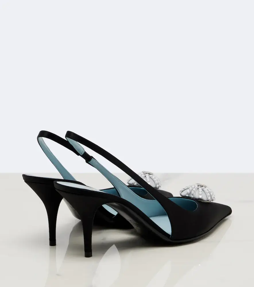 Valentino Garavani Caur Royal velvet slingback pumps | Thumbnail 3