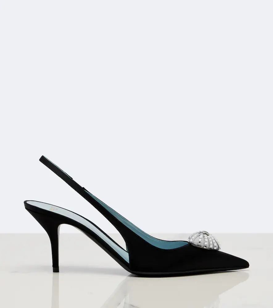 Valentino Garavani Caur Royal velvet slingback pumps | Thumbnail 4