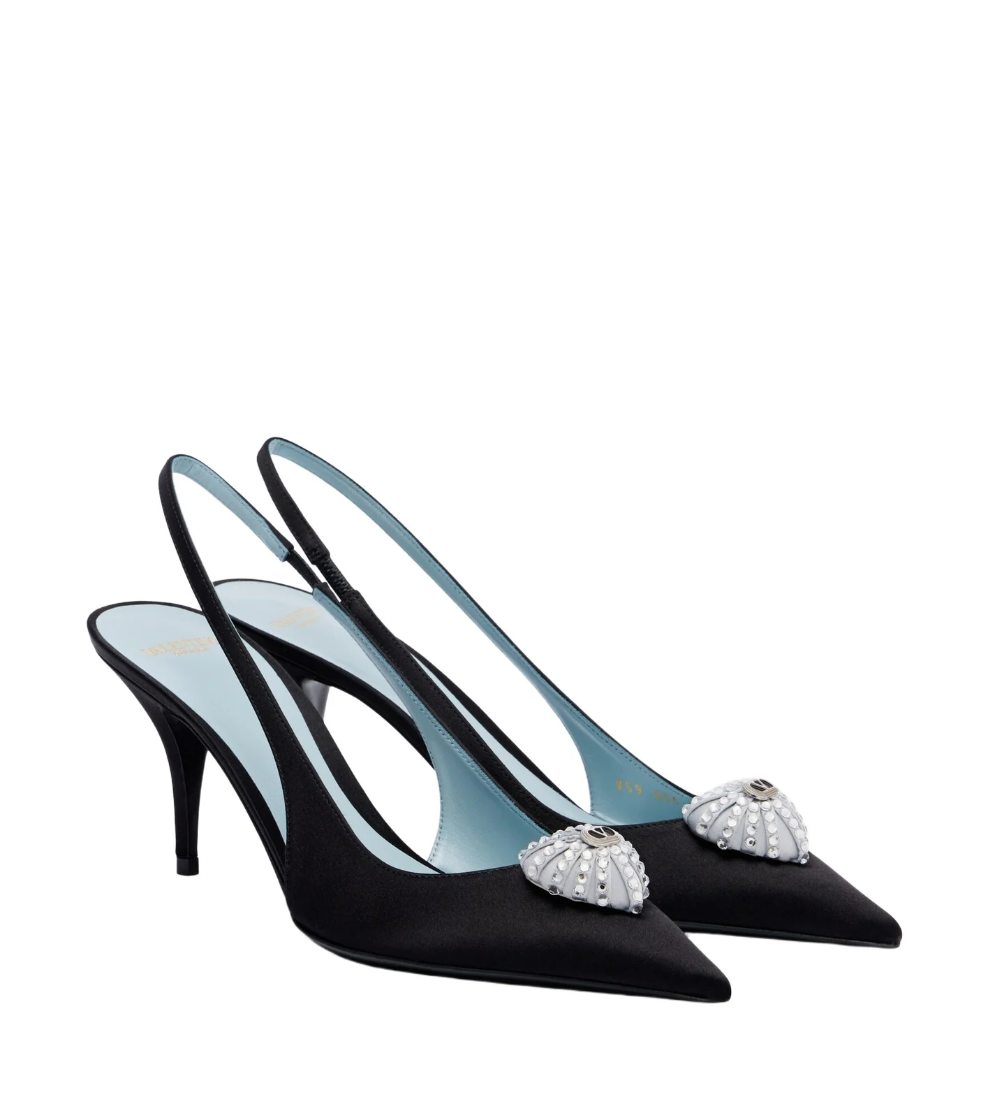 Coeur Royal velvet slingback pumps