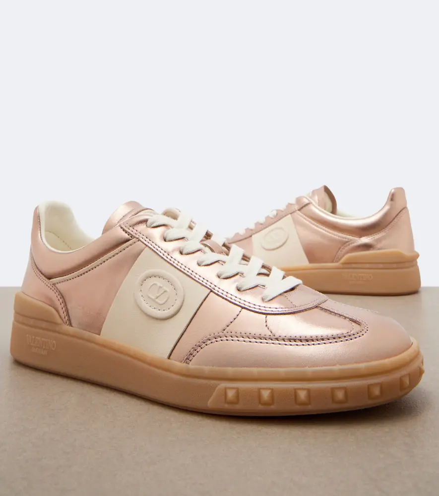 Valentino Garavani Upvillage metallic leather sneakers | Thumbnail 2 Valentino Garavani Upvillage metallic leather sneakers | Thumbnail 2