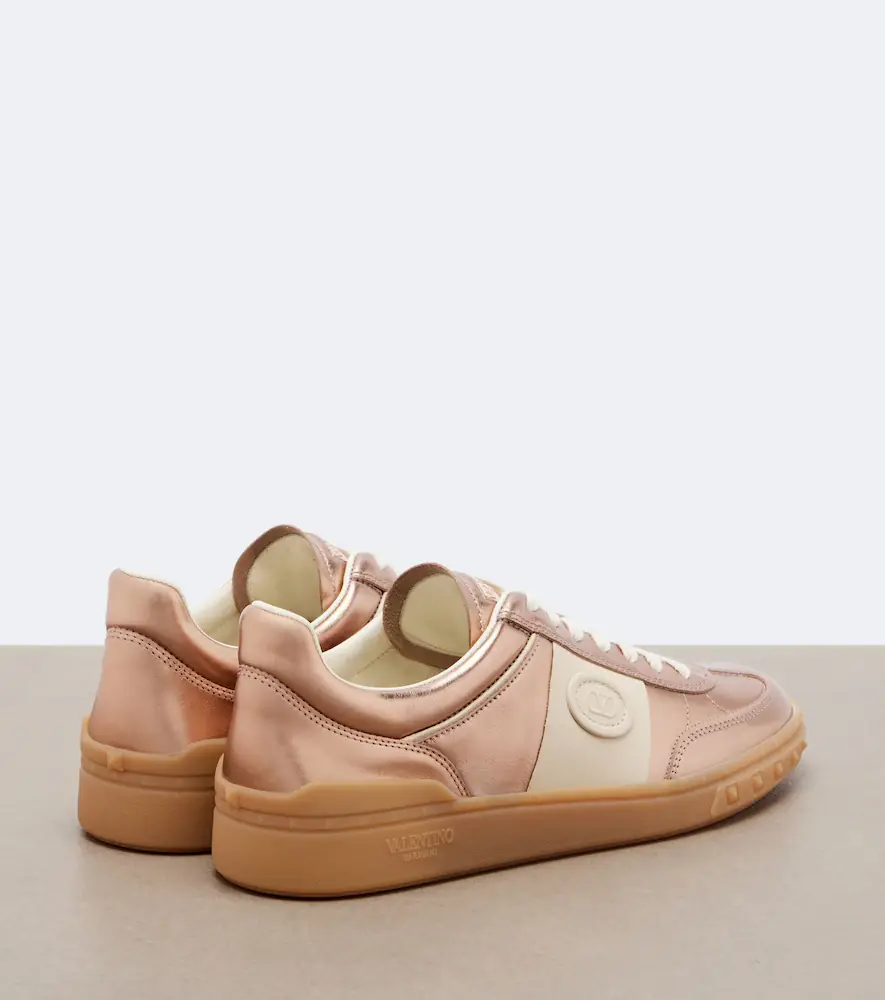Valentino Garavani Upvillage metallic leather sneakers | Thumbnail 3 Valentino Garavani Upvillage metallic leather sneakers | Thumbnail 3