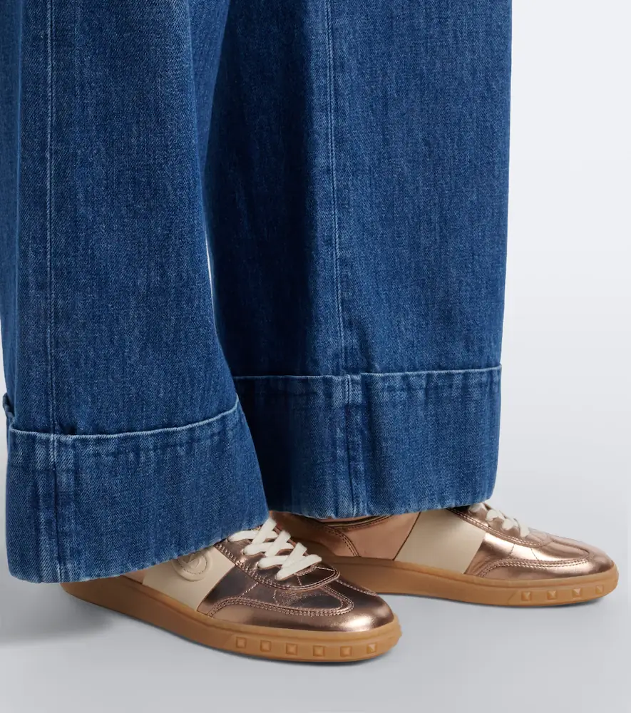 Valentino Garavani Upvillage metallic leather sneakers | Thumbnail 5 Valentino Garavani Upvillage metallic leather sneakers | Thumbnail 5